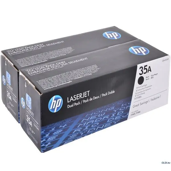 HP 35A Black Original LaserJet Toner Cartridge (CB435A)